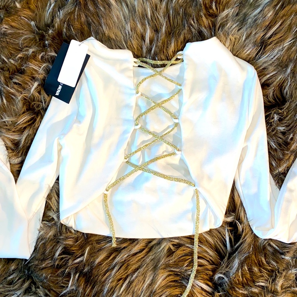 Criss across Long sleeve Crop FashionNova